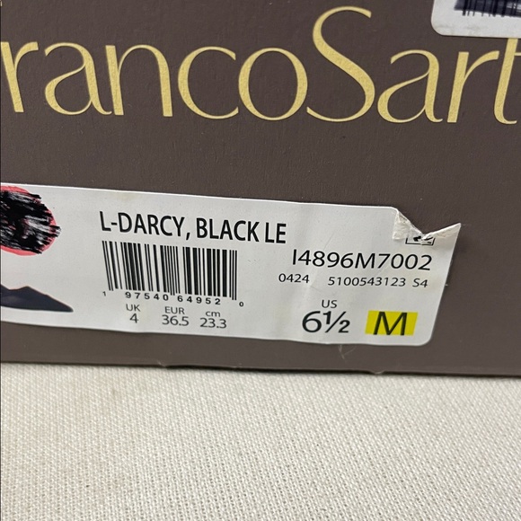 Franco Sarto L-Darcy Black Pointed Toe Heels - Picture 2 of 11